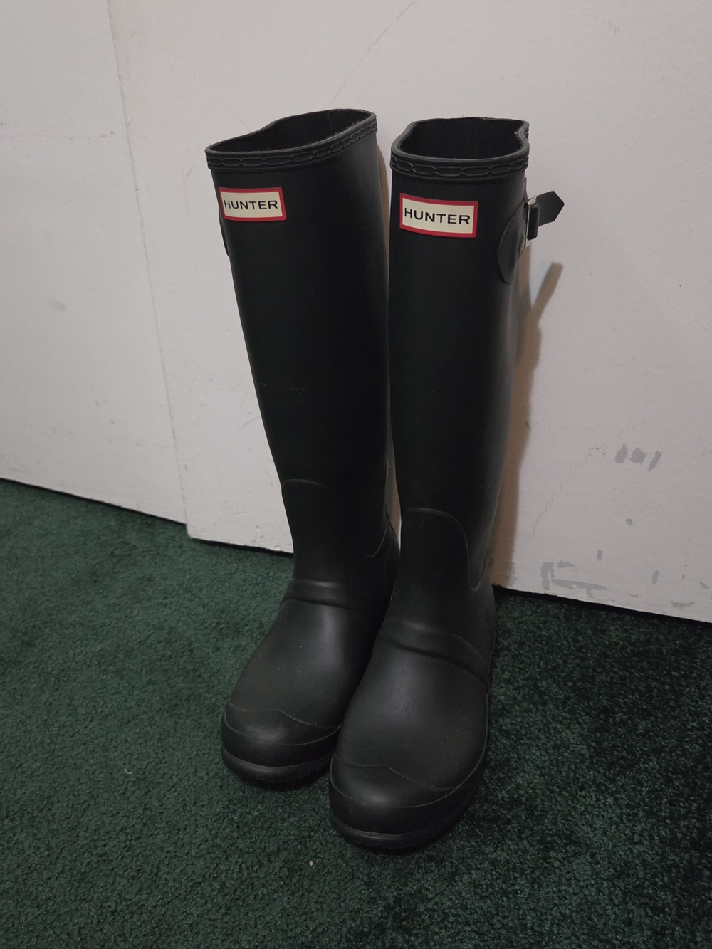 Hunter Women's Black Original Tall Rain Boots Matte Black